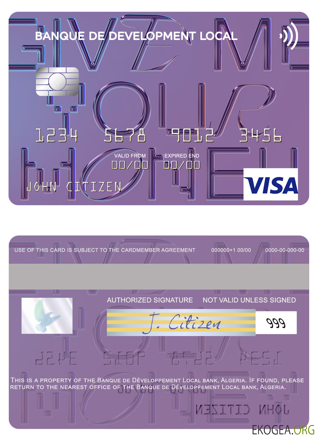 Algérie Banque de Développement Carte visa locale